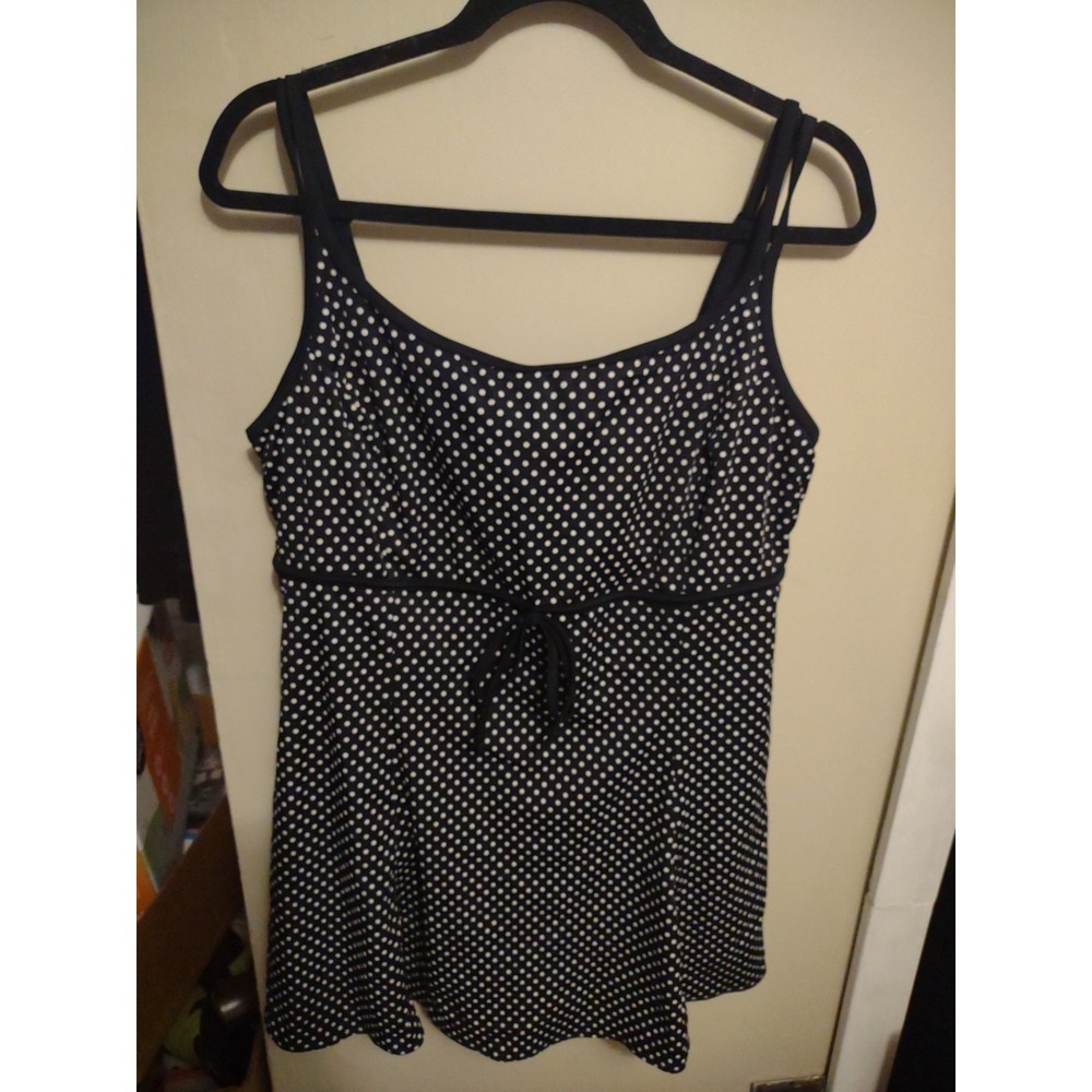 Great‎ Lengths Women's Empire Princess Seam Swimdress 16 Pin-up Retro Beach